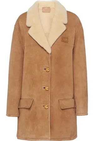 Prada Mantel aus Faux Shearling