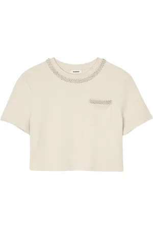 Sandro T-Shirt aus Bio-Baumwollgemisch