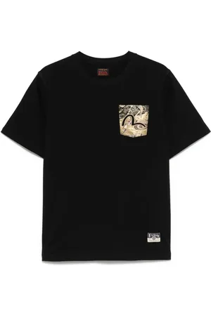 Evisu T-Shirt mit Auspicious Cloud-Stickerei
