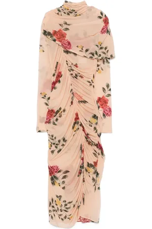 MAGDA BUTRYM Midikleid mit Blumen-Print
