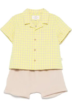 TEDDY & MINOU Set aus karierter Shorts und Hemd