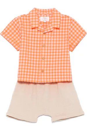 TEDDY & MINOU Set aus karierter Shorts und Hemd