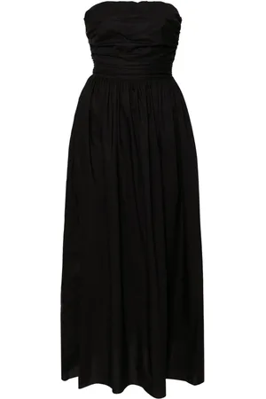 MATTEAU Schulterfreies Aline Midikleid