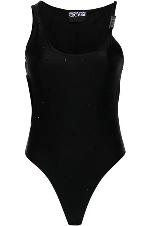 VERSACE Neckholder-Bluse mit Kristallen