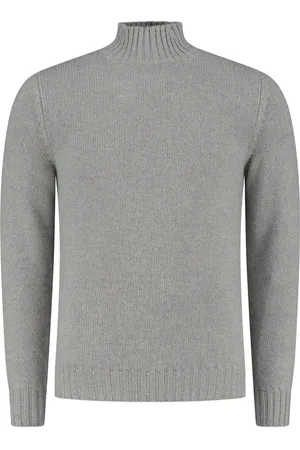 FEDELI Gestrickter Pullover mit Stehkragen