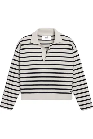 Ami Gestreifter Polo-Pullover