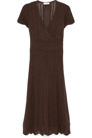 BRUNO MANETTI Gestricktes Midikleid