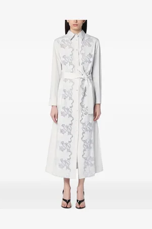 P.A.R.O.S.H. Midikleid mit Spitzeneinsatz