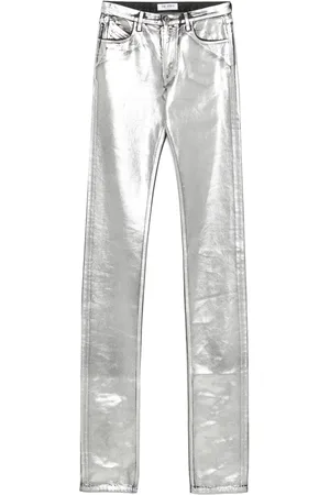 The Attico Jeans im Metallic-Look
