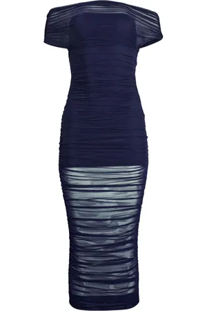 SER.O.YA Schulterfreies Noel Kleid mit Raffung