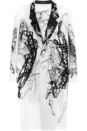 YOHJI YAMAMOTO Mantel mit grafischem Print