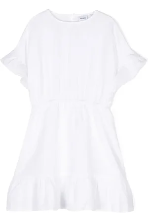 Aspesi Gerüschtes Chambray-Minikleid