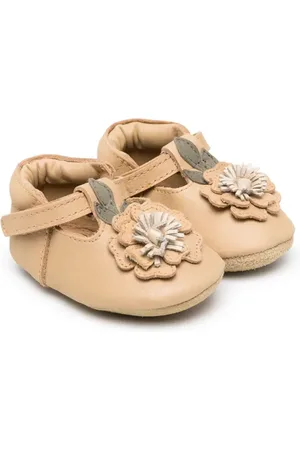 Donsje Babyschuhe mit Blumenapplikation