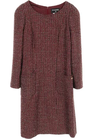 CHANEL 1986-1988 Midikleid aus Tweed