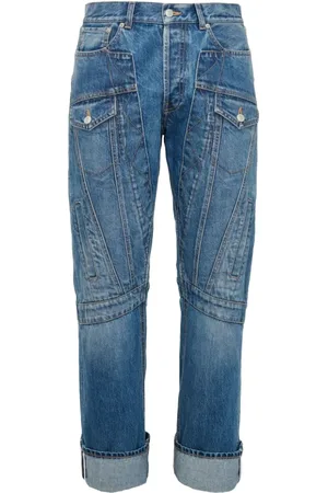 Alexander McQueen Halbhohe Straight-Leg-Jeans