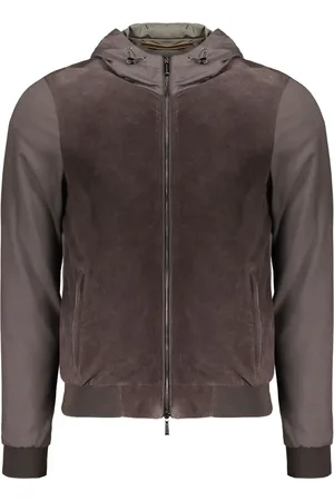 MOORER Bomberjacke mit Kontrasteinsätzen