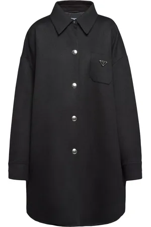 Prada Mantel mit Logo-Schild