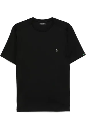 Stefano Ricci T-Shirt mit Logo-Schild
