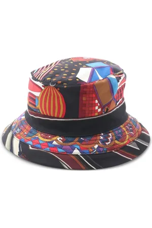 Hermès 2000s gemusterter Fischerhut