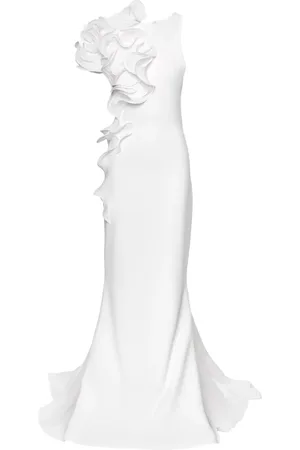 Ana Radu Abendkleid mit Blumenapplikationen
