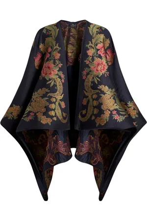 Etro Jacquard-Cape mit Blumenmuster