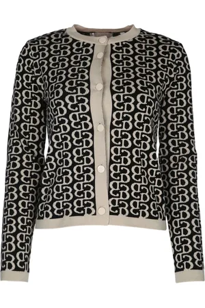 I BLUES Geknöpfter Cardigan mit Monogramm