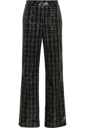 GENNY Karierte Hose mit Pailletten