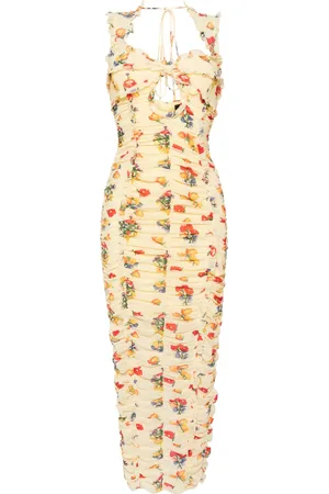 De La Vali Pampapato Midikleid mit Blumen-Print