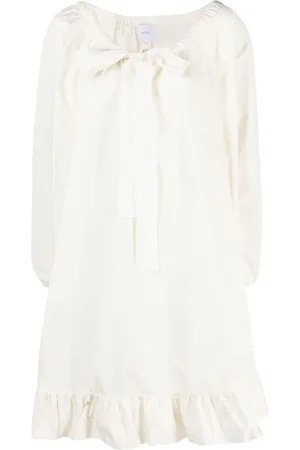 Patou Minikleid mit Schleifenkragen