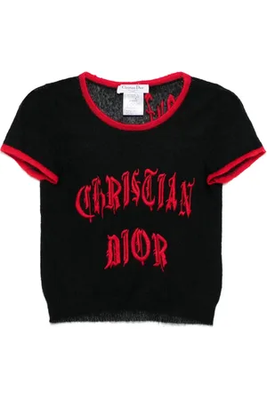 Dior 2002 Oberteil mit Logo-Stickerei
