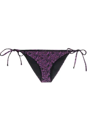 VERSACE Bikinihöschen mit Blatt-Print