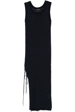 Roberto Collina Geripptes Midikleid