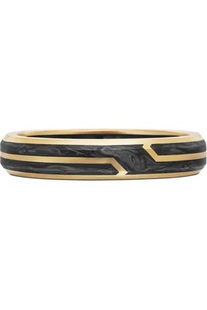 David Yurman 18kt Forged Carbon Gelbgoldring 4mm