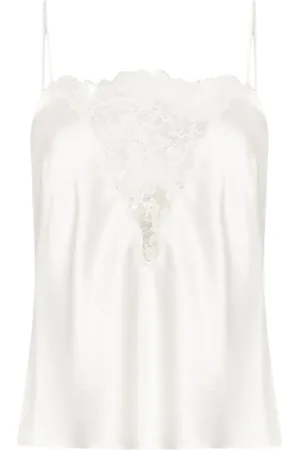 LOVESHACKFANCY Oberteil aus Satin