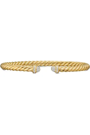 David Yurman 18kt Cablespira® Flex Gelbgoldarmreif mit Diamanten