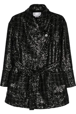 GENNY Tweed-Mantel mit Pailletten