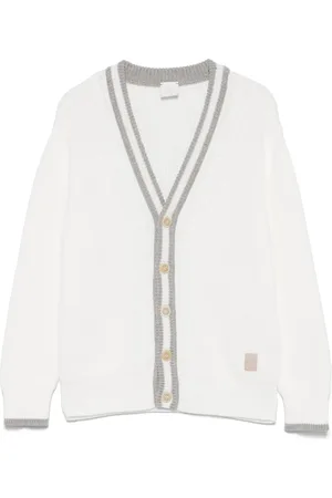 ELEVENTY Cardigan mit Logo-Patch