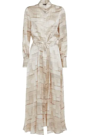 Kiton Midikleid aus Seide