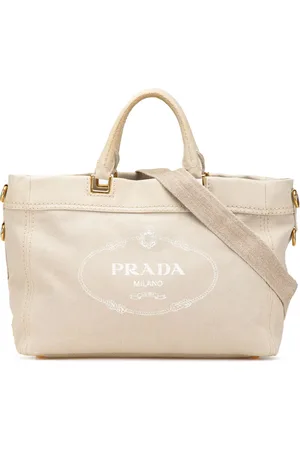 Prada 2013-2024 Denim Canapa Satchel-Tasche mit Logo