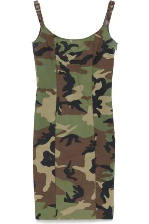 Dior 2000s Midikleid mit Camouflage-Print