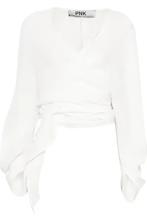 PNK Bluse in Wickeloptik