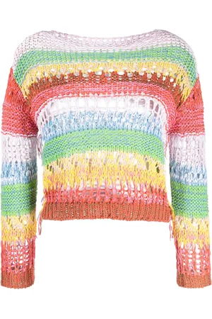 Roberto Collina Locker gestrickter Pullover mit Streifen