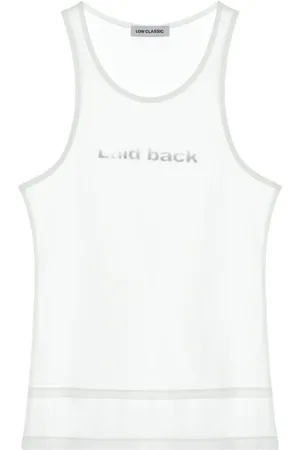 Low Classic Tanktop mit Text-Print