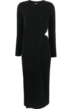 Karl Lagerfeld Midikleid mit langen Ärmeln