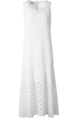 AKRIS Gestuftes Kleid mit Polka Dots