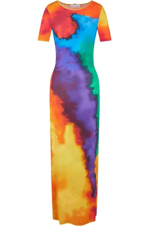 Paco rabanne Maxikleid mit Batikmuster