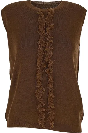 UMA WANG Gestricktes Top mit Fransen