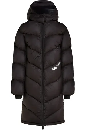 Karl Lagerfeld Gefütterter Parka mit Logo-Print