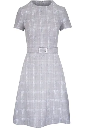 Kiton Kariertes Tweed-Kleid