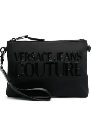 VERSACE Clutch mit Logo-Patch